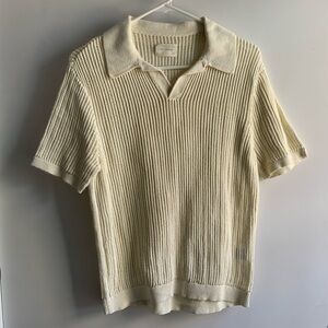 Aime Leon Dore Cream Mesh Knit Shirt